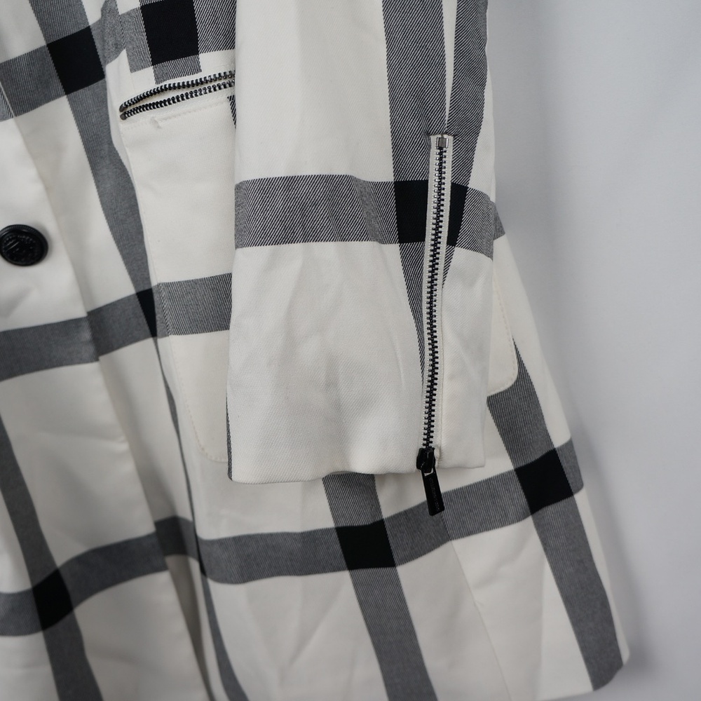 Karl Lagerfeld Signature Windowpane Blazer, Size 12 - Picture 5 of 12